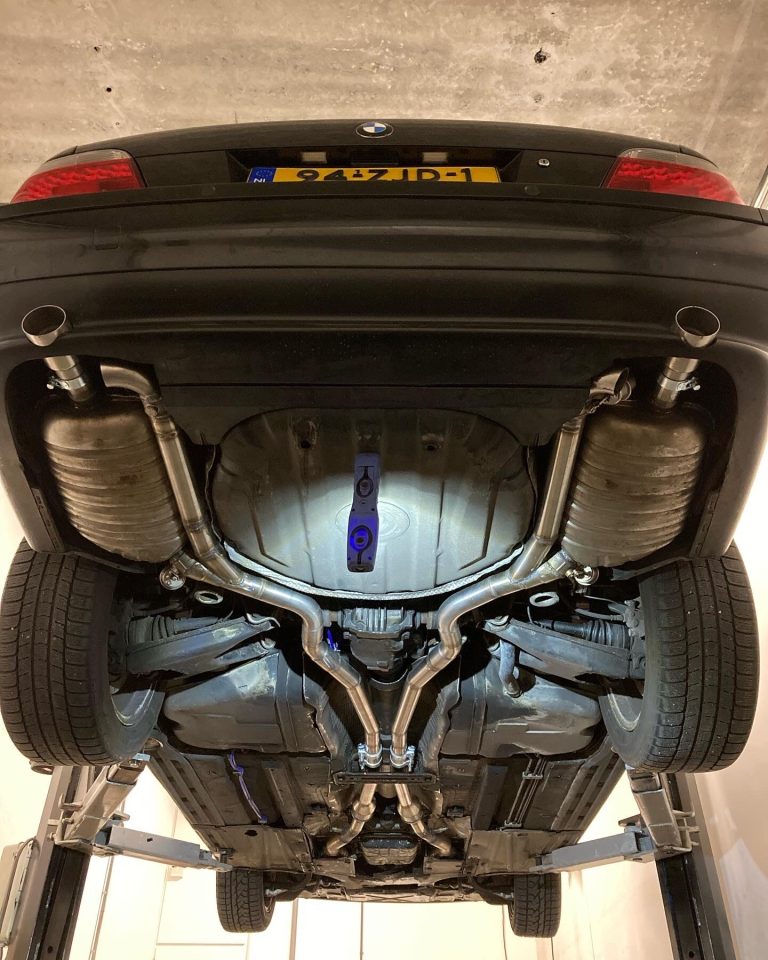 BMW 7 serie uitlaat op maat met dubbele kleppen met bypass